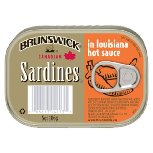 BRUNSWICK SARDINES IN LOUISIANA HOT SAUCE 106G
