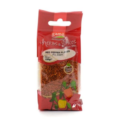 GAMA HERBS & SPICES RED PEPPER FLAKES 100G