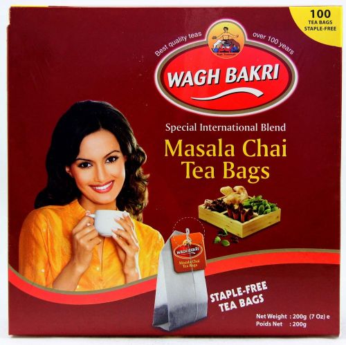 WAGH BAKRI MASALA TEA 100 TEA BAGS 200G