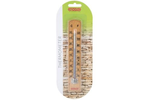 APOLLO WOOD WALL THERMOMETER