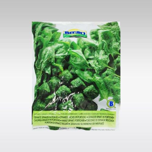 BEGRO CHOP SPINACH PORTIONS 1KG
