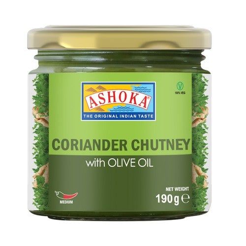 ASHOKA CORIANDER CHUTNEY WITH OLIVE OIL 190G