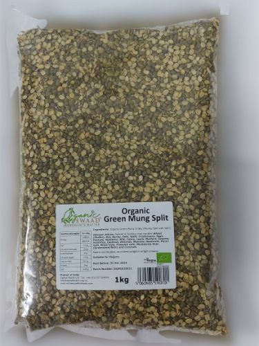 ORGANIC SWAAD GREEN MUNG (MOONG) DAL SPLIT WITH SKIN 1KG