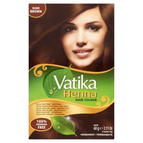 VATIKA HENNA HAIR COLOUR BLACK BROWN  60G