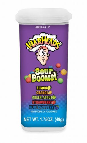 WARHEADS SOUR BOOMS ASSORTED FLAVOURS 49G