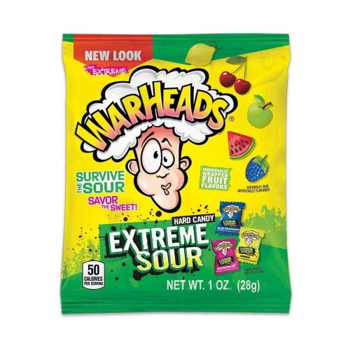 WARHEADS EXTREME SOUR 28G