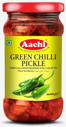 AACHI GREEN CHILLI PICKLE 375G