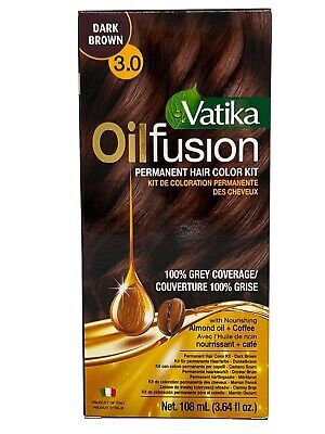 VATIKA OIL FUSION HAIR COLOUR KIT DARK BROWN 108ML