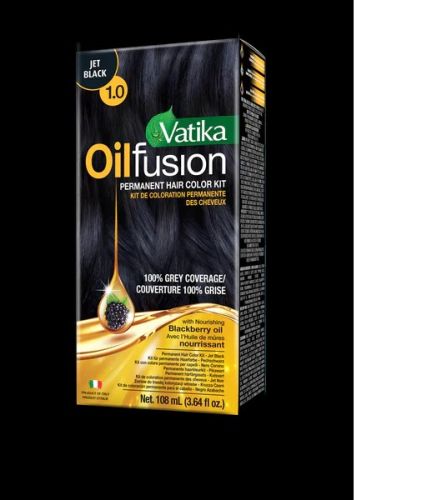 VATIKA OIL FUSION HAIR COLOUR KIT JET BLACK 108ML
