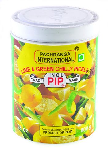 PIP LIME AND GREEN CHILLI PICKLE 800G