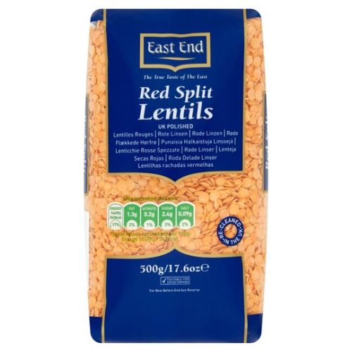EAST END RED LENTILS WHOLE 500G