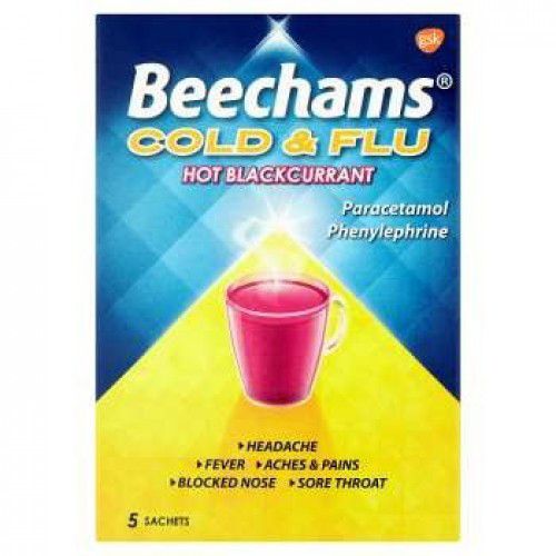 BEECHAMS COLD & FLU BLACKCURRANT 5s