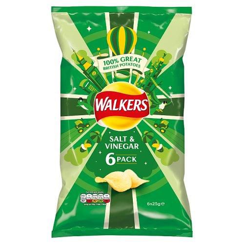 Walker's Salt & Vinegar 6PK 150G