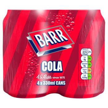 BARRS COLA CAN 4X330ML