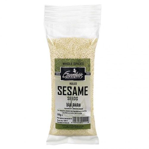 GREENFIELDS HULLED SESAME SEEDS 100G