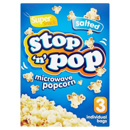 STOP 'N' POP SALTY MICROWAVE POPCORN 255G
