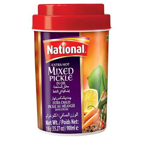 NATIONAL EXTRA HOT MIXED PICKLE IN OIL 1KG