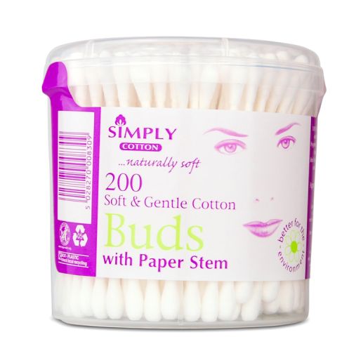 SIMPLY COTTON BUDS WITH PAPER STEM