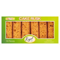 REGAL CAKE RUSK EGG FREE 18PC