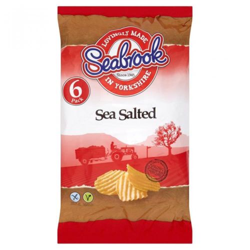 SEABROOK SEA SALT CRISPS 6 PACK 150G