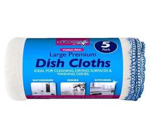 DISH CLOTHS PREMIUM LARGE 5PK