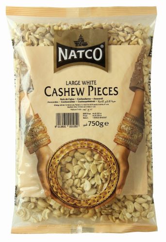 NATCO LARGE WHITE CASHEW PIECES 750G